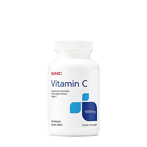 GNC Vitamin C Capsules 1000mg, 90 Capsules, Provides Immune Support
