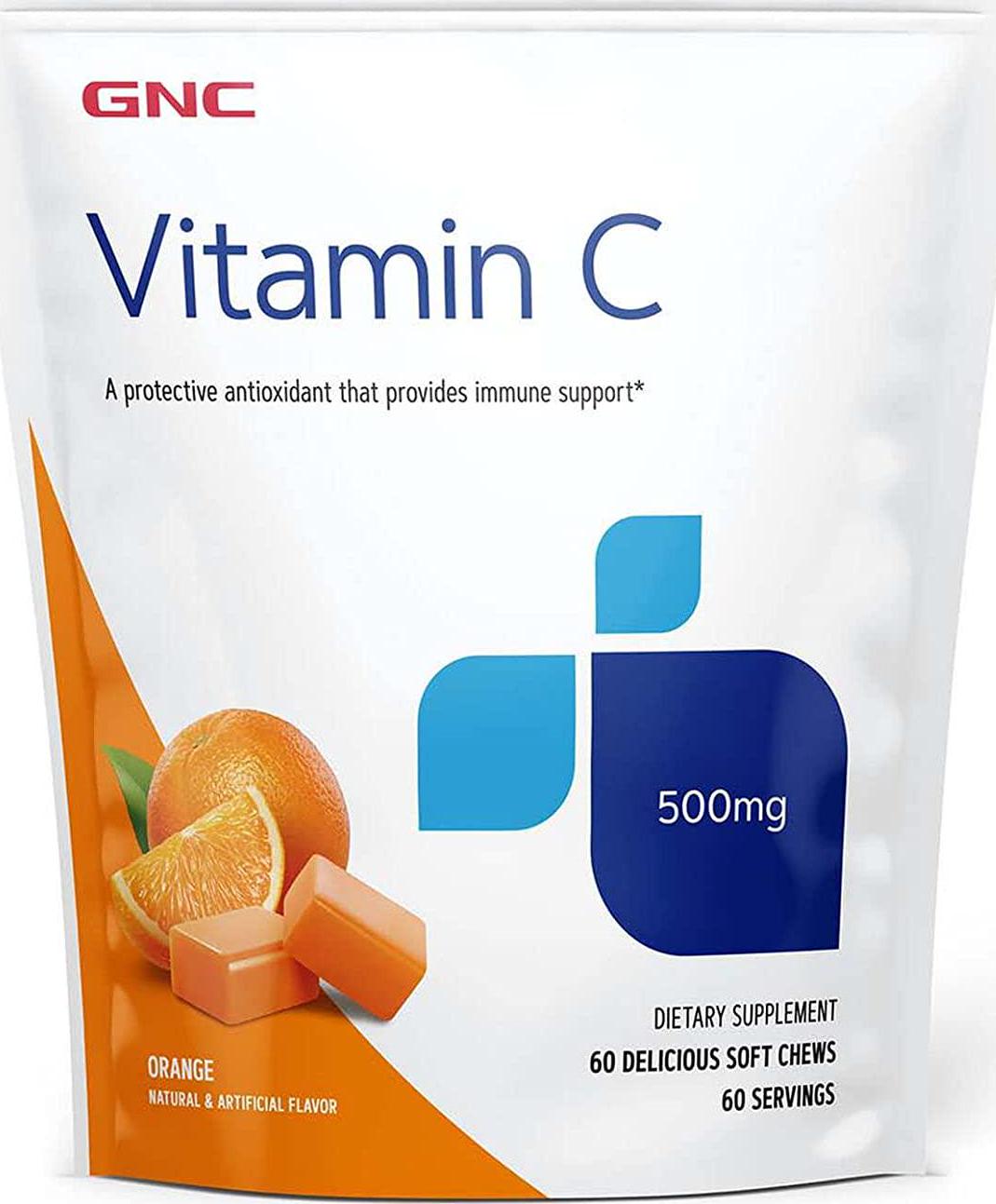 GNC Vitamin C Soft Chews 500mg - Orange