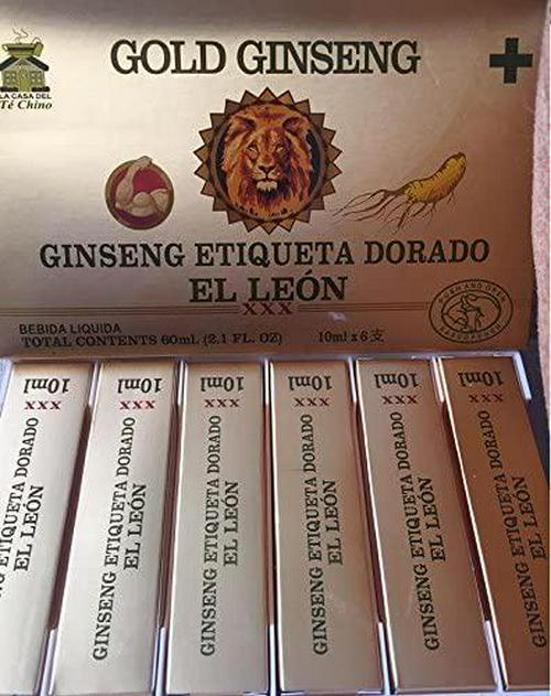 GOLD GINSENG ETIQUETA DORADO EL LEON XXX