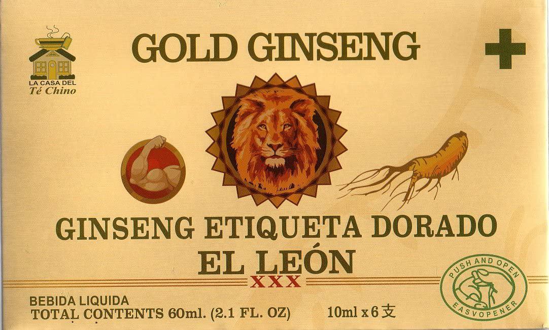 GOLD GINSENG ETIQUETA DORADO EL LEON XXX