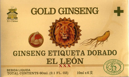 GOLD GINSENG ETIQUETA DORADO EL LEON XXX