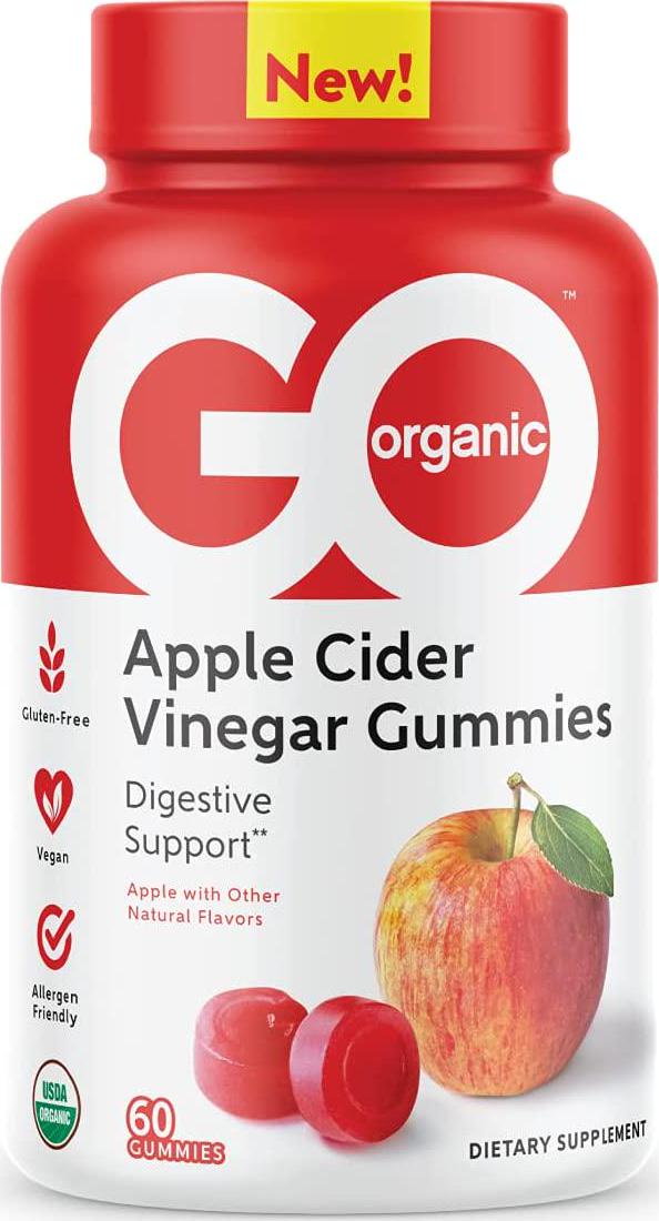 GO Organic Supplement Gummies | 60 Count (Apple Cider Vinegar)