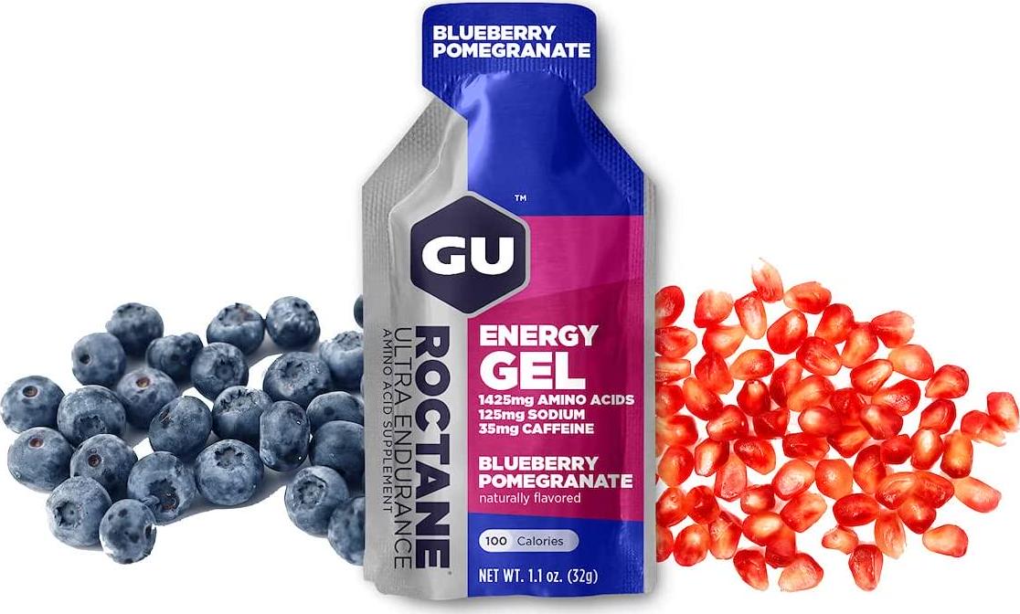 GU Energy Roctane Ultra Endurance Energy Gel, 15-Serving Pouch, Blueberry Pomegranate