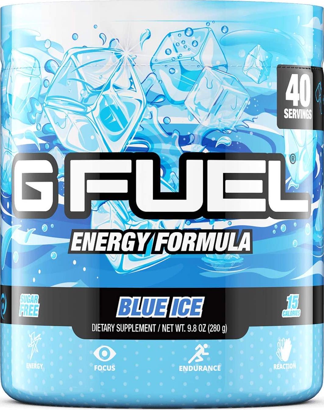 G Fuel Blue Ice Elite Energy Powder, 9.8 oz (40 Servings)