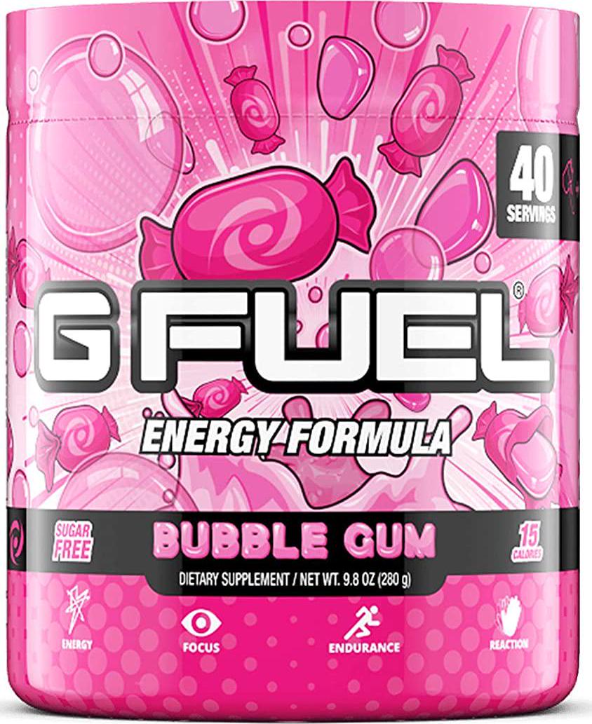 G Fuel Bubble Gum Flavor (40 Servings) Elite Energy and Endurance Powder 9.8 oz.
