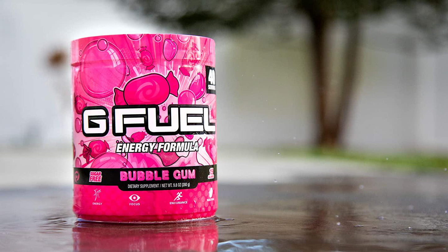 G Fuel Bubble Gum Flavor (40 Servings) Elite Energy and Endurance Powder 9.8 oz.