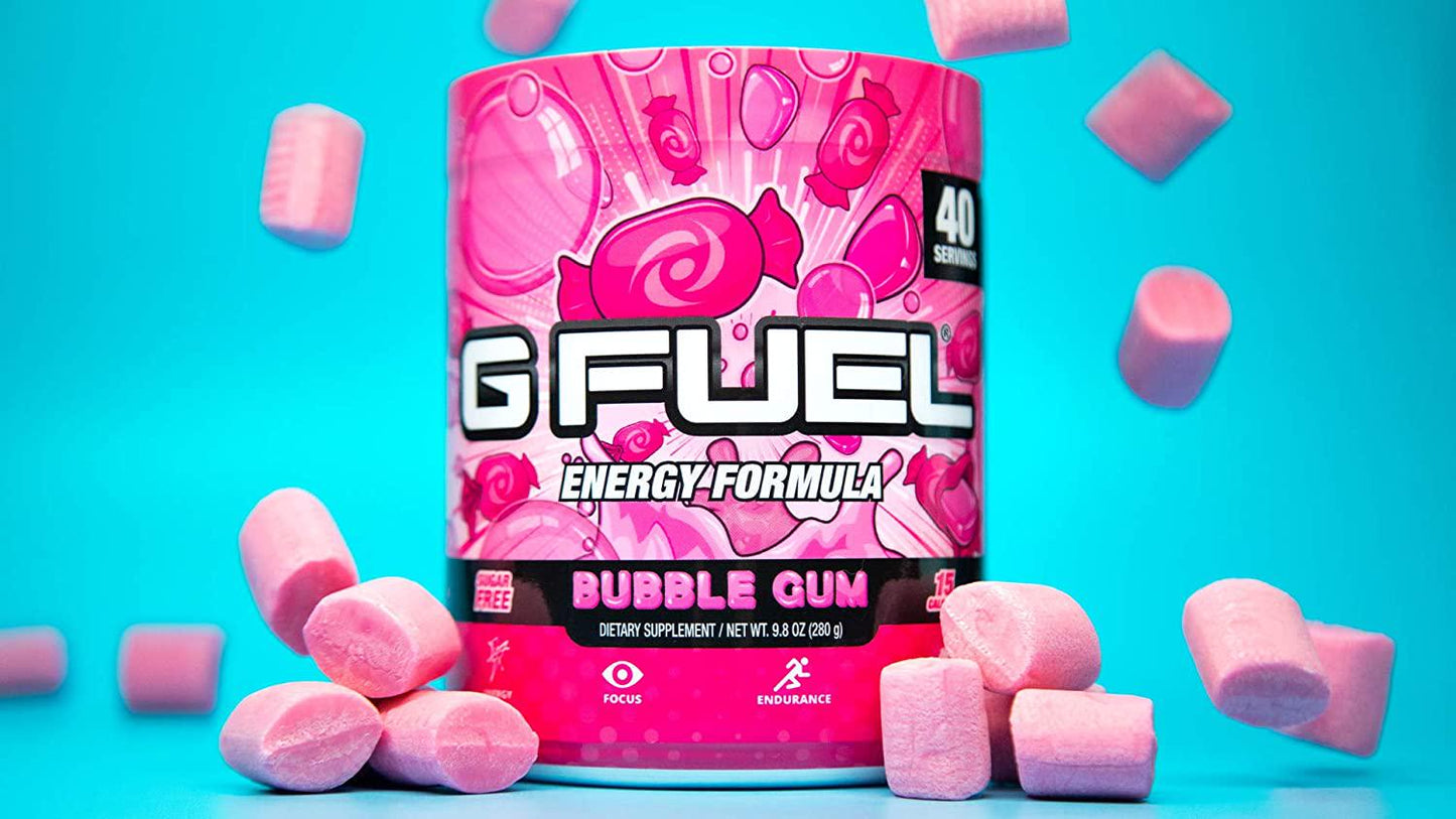 G Fuel Bubble Gum Flavor (40 Servings) Elite Energy and Endurance Powder 9.8 oz.