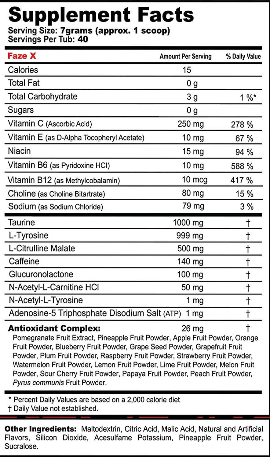 G Fuel Faze X (40 Servings) Elite Energy and Endurance Powder 9.8 oz.