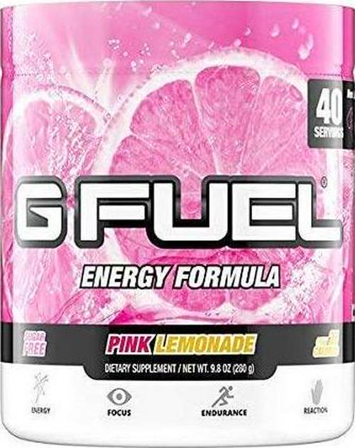 G Fuel Pink Lemonade Elite Energy Powder, 9.8 oz (40 Servings)