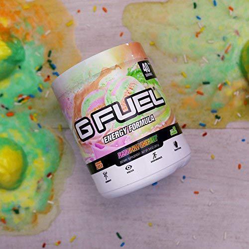 G Fuel Rainbow Sherbet Elite Energy Powder, 9.8 oz (40 Servings)