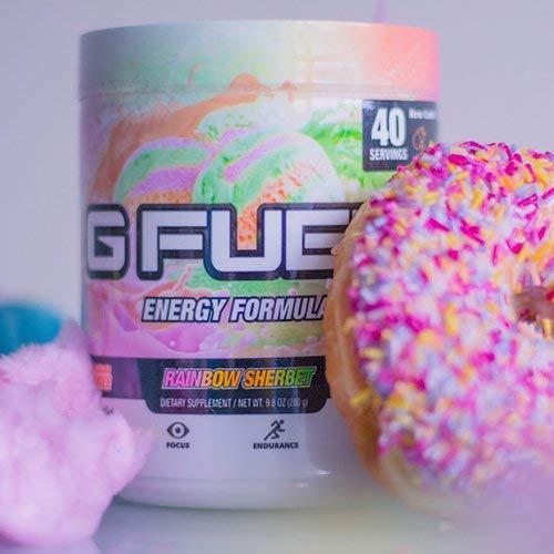 G Fuel Rainbow Sherbet Elite Energy Powder, 9.8 oz (40 Servings)