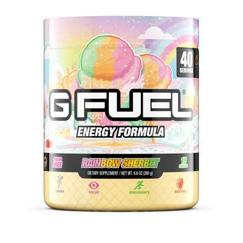 G Fuel Rainbow Sherbet Elite Energy Powder, 9.8 oz (40 Servings)