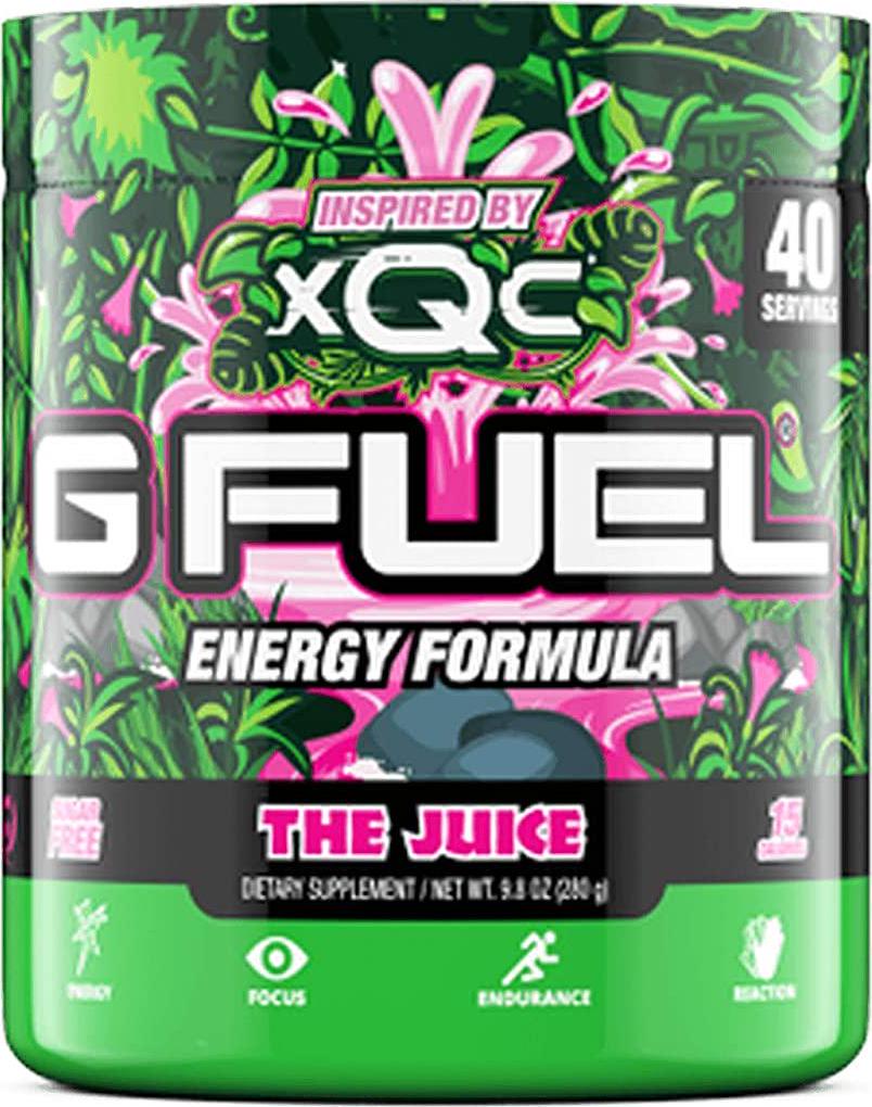 G Fuel The Juice Flavor (40 Servings) Elite Energy and Endurance Powder 9.8 oz Inspired by xQc