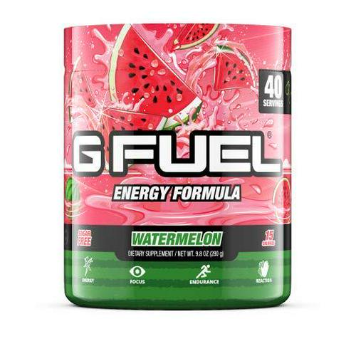 G Fuel Watermelon Energy Powder 9.8 oz Tub (40 Servings) Natural Energy Drink Powder, Energy and Focus Supplement