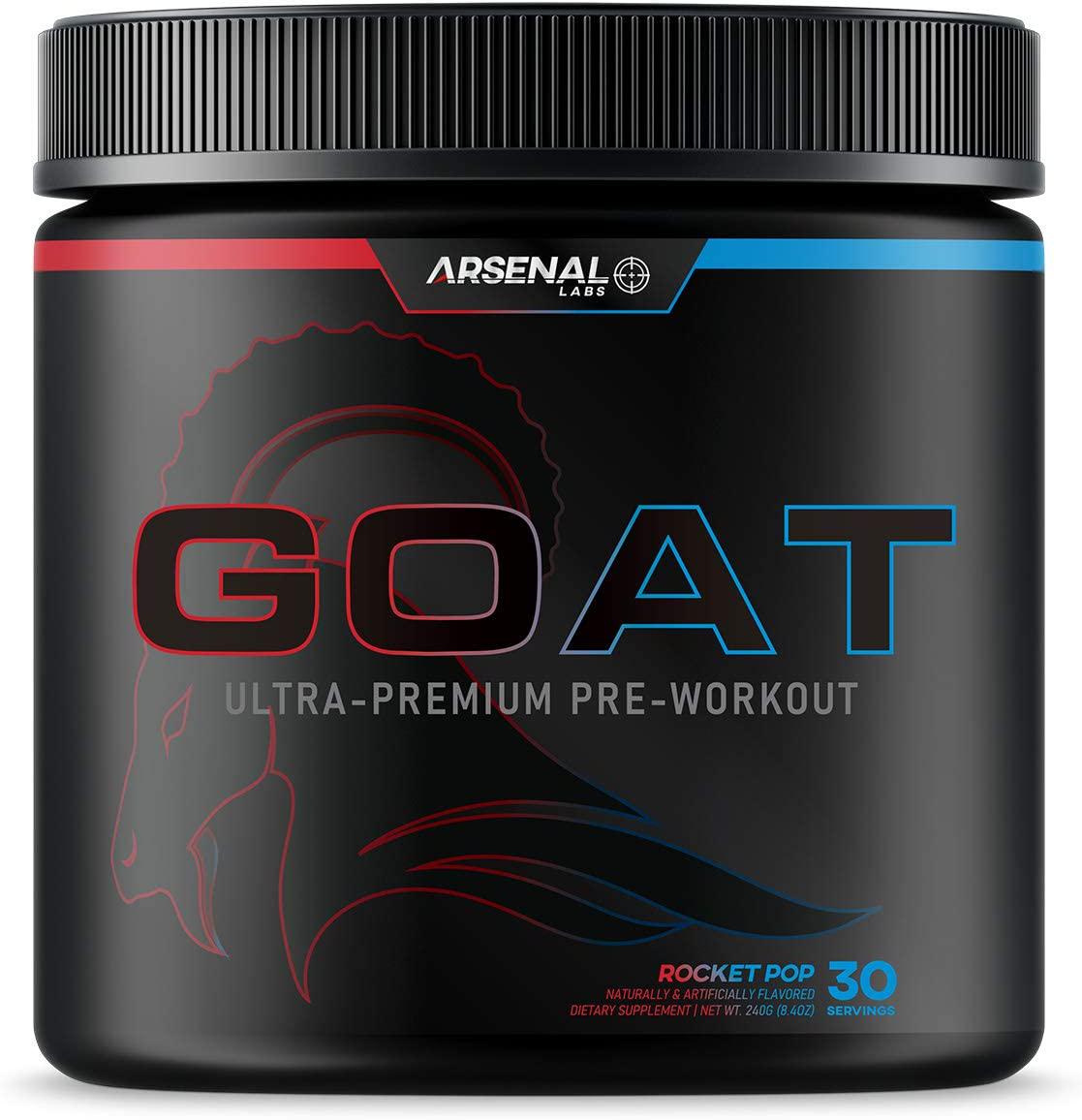 G.O.A.T. Ultra-Premium Pre-Workout for Increased Pump, Energy and Endurance | Award Winning Taste | Rocket Pop| 30 Servings