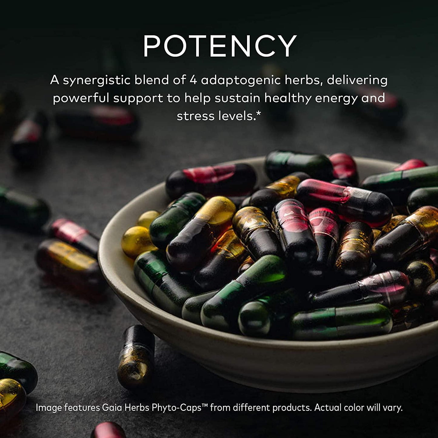 Gaia Herbs Adrenal Health Daily Support Liquid Phyto-Caps, 120 Count