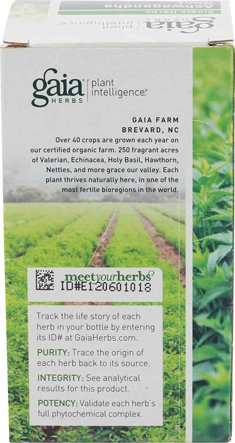 Gaia Herbs Ashwagandha Root, 60 Capsules
