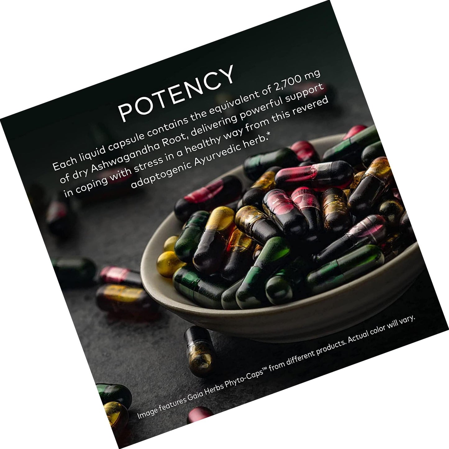 Gaia Herbs Ashwagandha Root, For Stress Relief, Immune Support, Balanced Energy Levels and Mood Support, Vegan Liquid Capsules, 120 Count