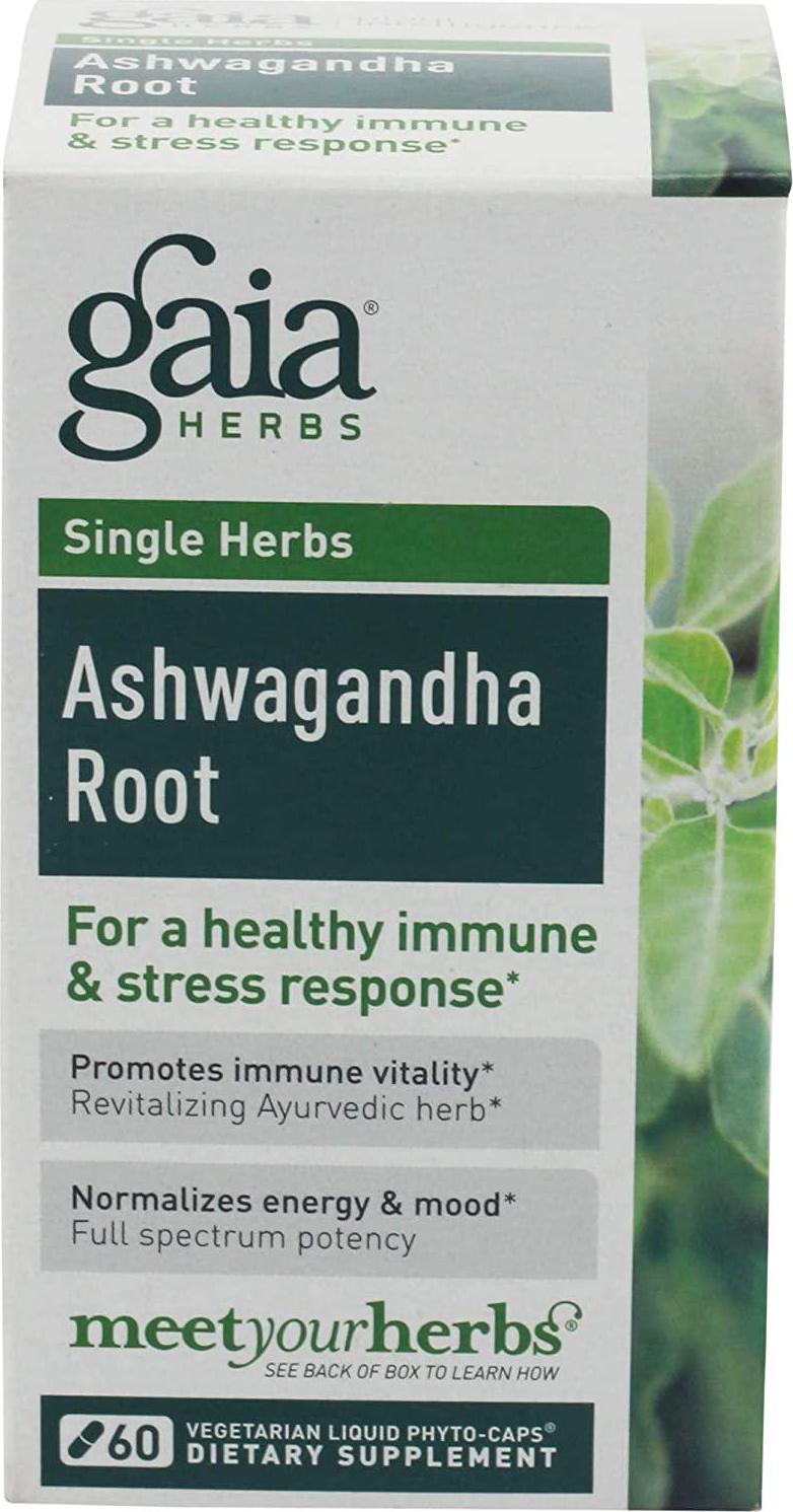Gaia Herbs Ashwagandha Root, 60 Capsules