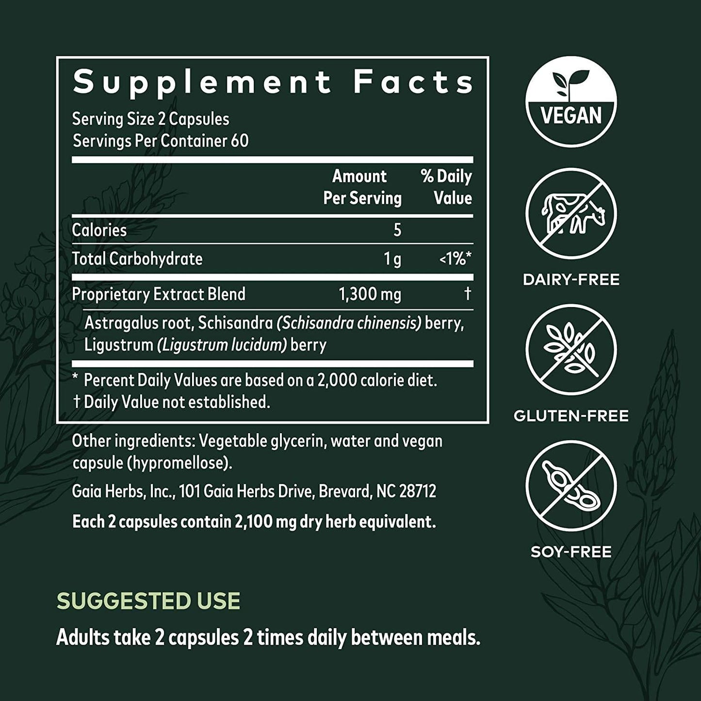 Gaia Herbs Astragalus supreme, 120 Count