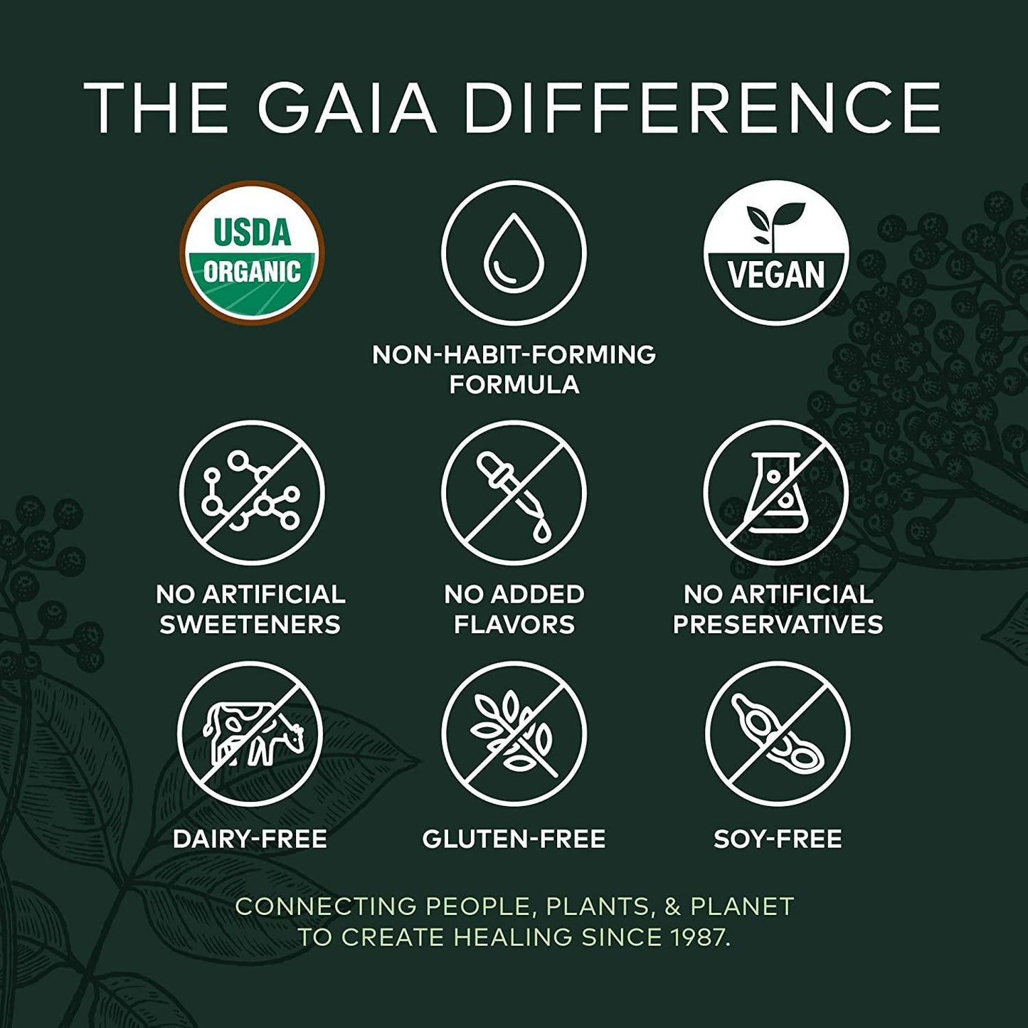 Gaia Herbs, Black Elderberry NightTime Syrup, Immune Support for Restful Sleep, Organic Sambucus Elderberry Supplement, 5.4 Ounce