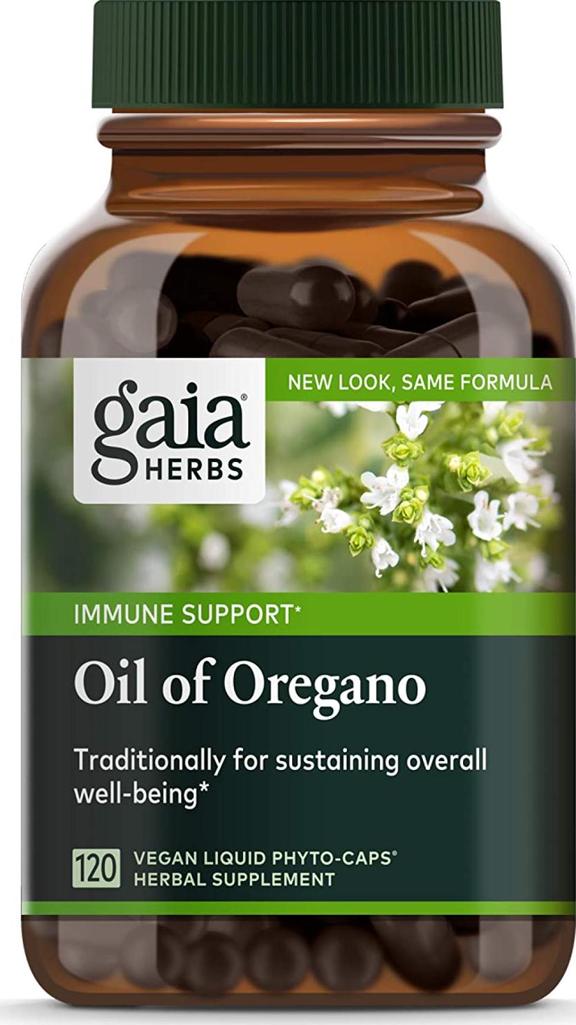 Gaia Herbs Oil of Oregano - Immune and Antioxidant Support Supplement to Help Sustain Overall Well-Being - with Oregano Oil, Carvacrol, and Thymol - 120 Vegan Liquid Phyto-Capsules (60-Day Supply)