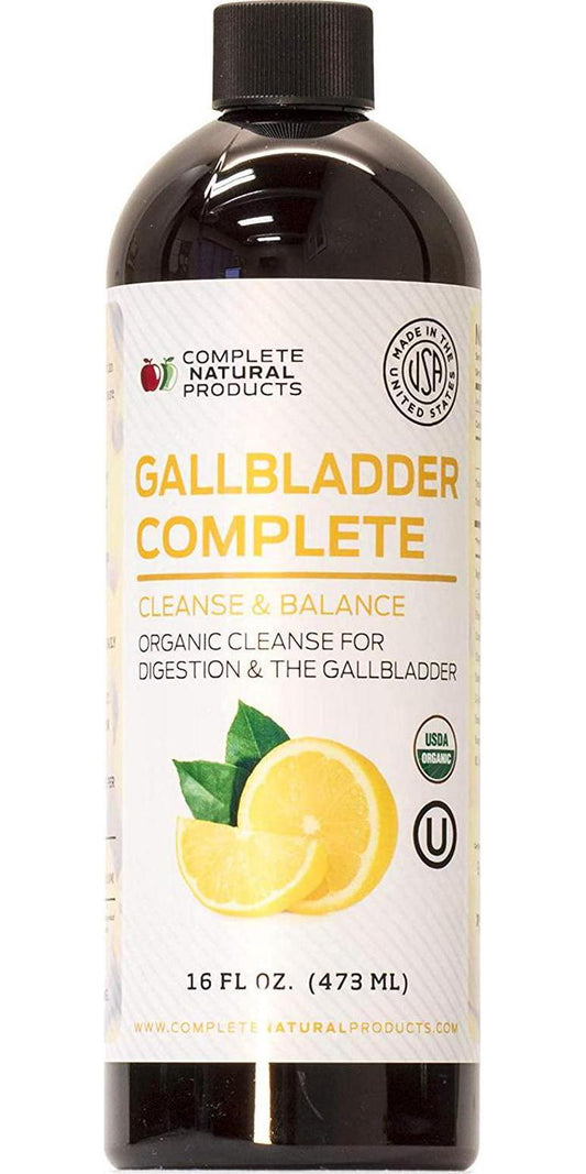 Gallbladder Complete 16oz - Natural Organic Liquid Gallstones Cleanse, Support, and Sludge Formula Supplement