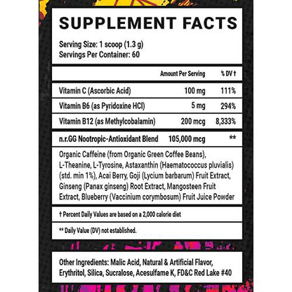 Gamer Supps Dragonfruit Punch GG Energy - 60 Servings, 2.8 Ounce (Pack of 1)