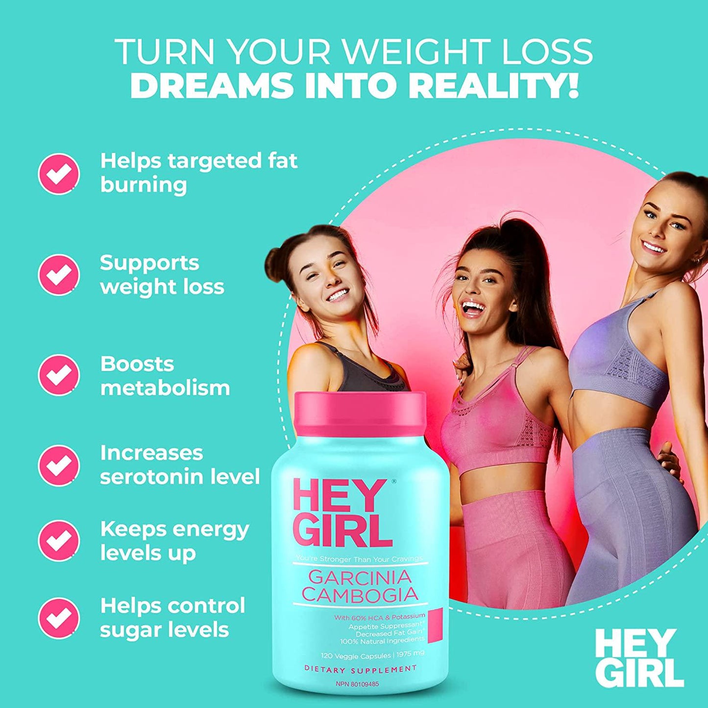 Garcinia Cambogia Diet Assistance Pills - 1500 mg of Garcinia Cambogia Extract Vegan Capsules - USA Made with Pure Ingredients - Aids Weight Management and Boosts Energy - 120 Garcinia Cambogia Pills