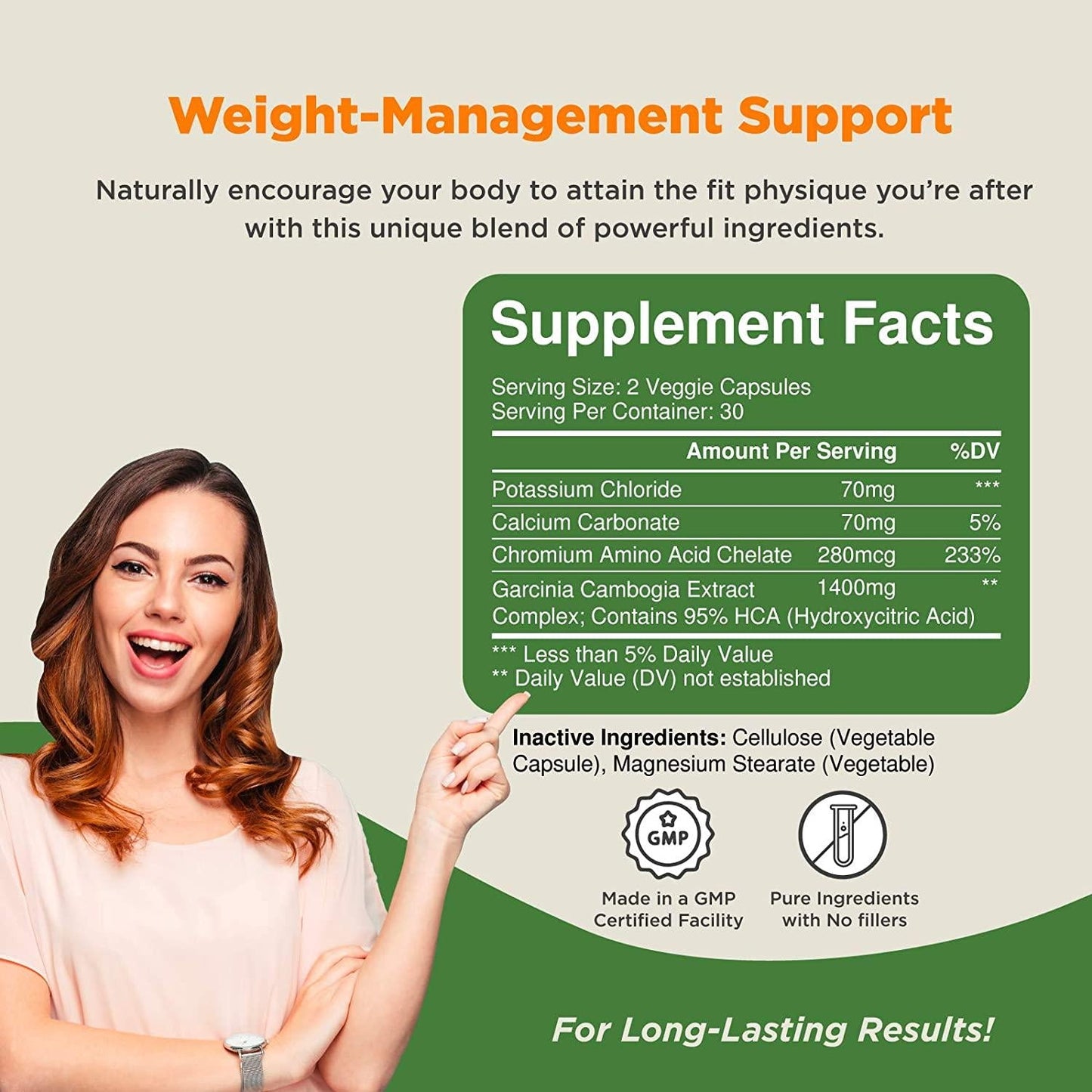 Garcinia Cambogia with 95% HCA Weight Loss Supplement - Best Fast Acting Fat Burner and Natural Carb Blocker Diet Pills - Pure Garcinia Extract Appetite Suppressant for Men and Women