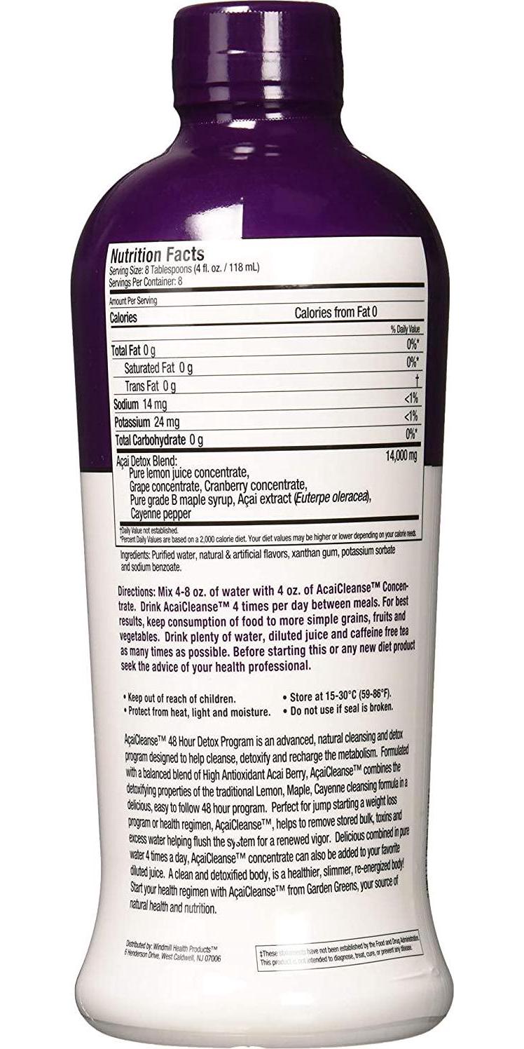 Garden Greens Acai Cleanse 48Hr Detox 32 Oz