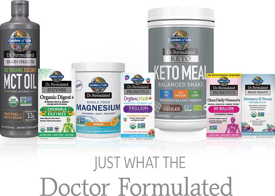 Garden of Life Dr. Formulated Organic Brain Health Memory and Focus for Adults 40+ 60 Tablets