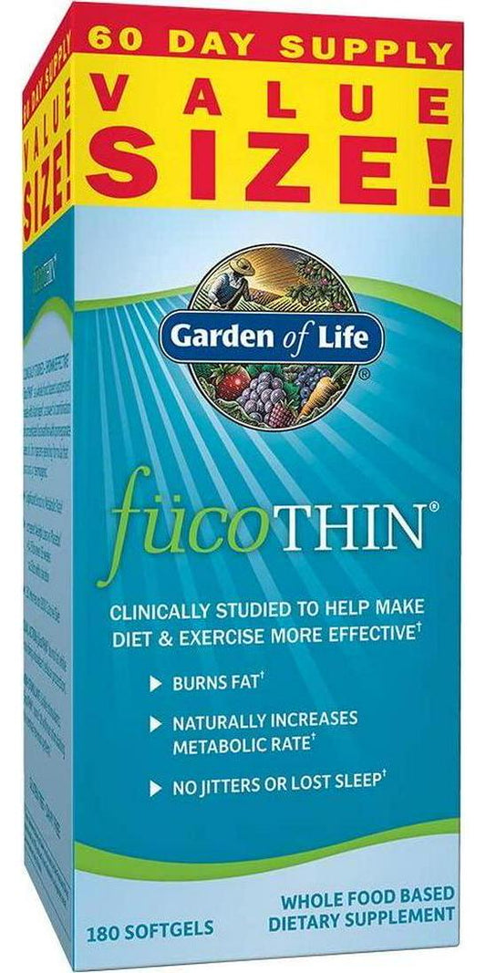Garden of Life Fucoxanthin Supplements - FucoThin Diet Pill for Weight Loss, 180 Count