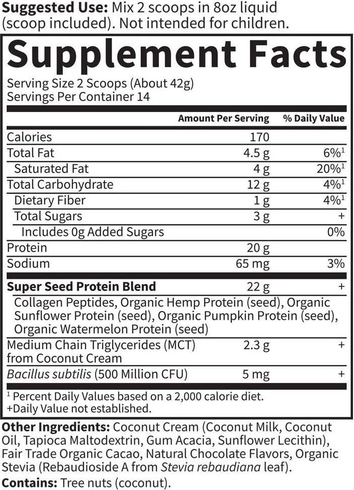 Garden of Life Grass Fed Collagen Protein Powder - Vanilla, 14 Servings, Collagen Powder for Joints Mobility Muscle Repair, Collagen Peptides, Super Seeds Coconut MCTs, Hydrolyzed Collagen Supplement