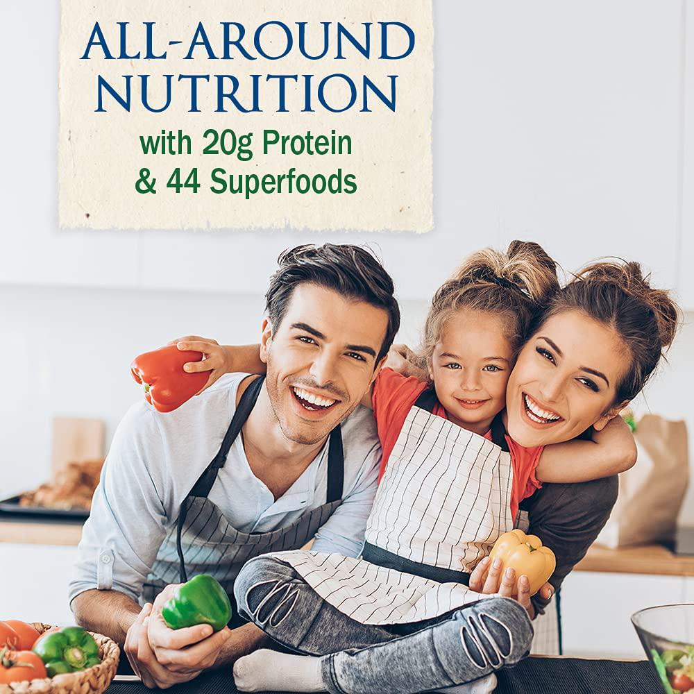 Garden of Life Meal Replacement - Organic Raw Plant Based Protein Powder, Vanilla, Vegan, Gluten-Free, 17.1 oz (484g) Powder