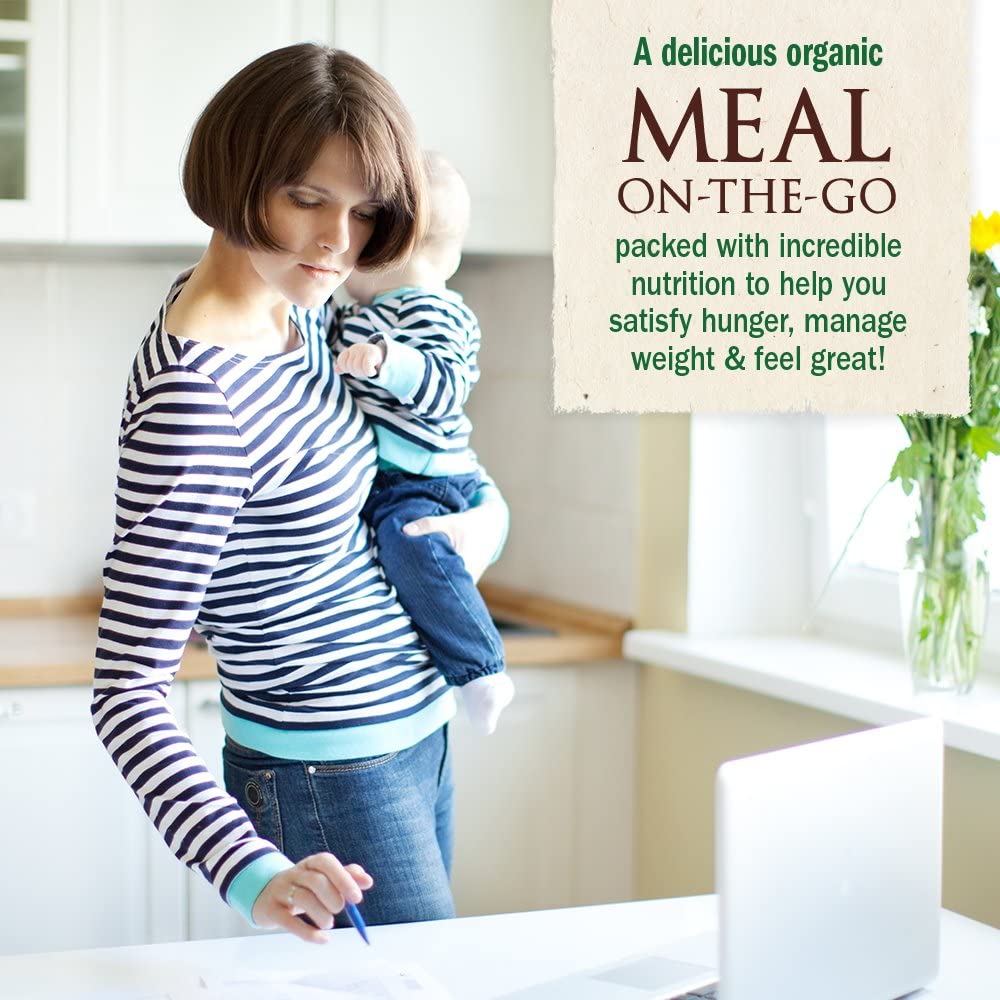 Garden of Life Meal Replacement - Organic Raw Plant Based Protein Powder, Chocolate, Vegan, Gluten-Free, 10 Count Tray