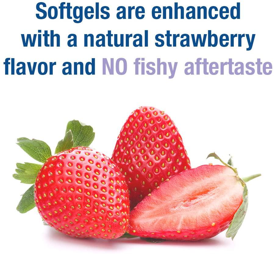 Garden of Life Oceans Mom Prenatal Fish Oil DHA, Omega 3 Fish Oil Supplement - Strawberry, 350mg Prenatal DHA Pregnancy Fish Oil Support for Mamas, Babys Brain and Eye Development, 30 Small Softgels