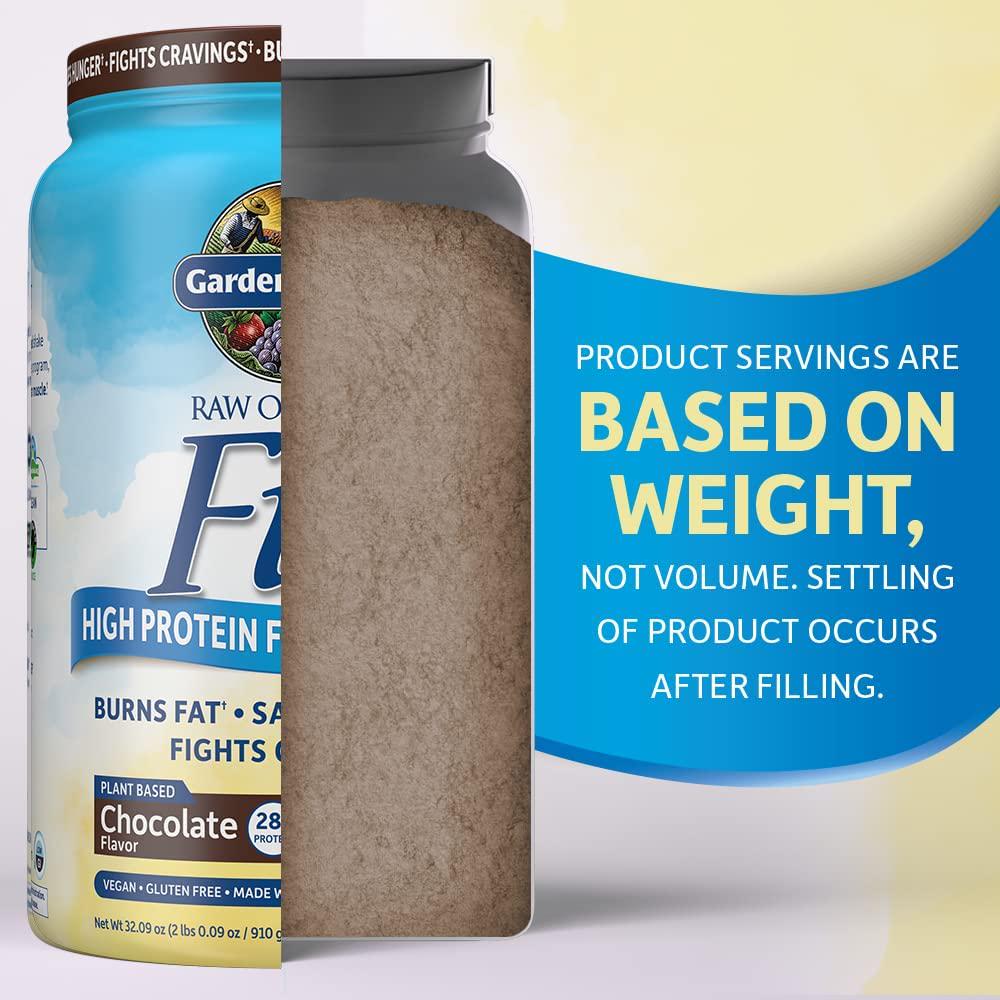 Garden of Life Organic Meal Replacement - Raw Organic Fit Vegan Nutritional Shake for Weight Loss, Chocolate, 32.5oz (2lbs / 922g) Powder