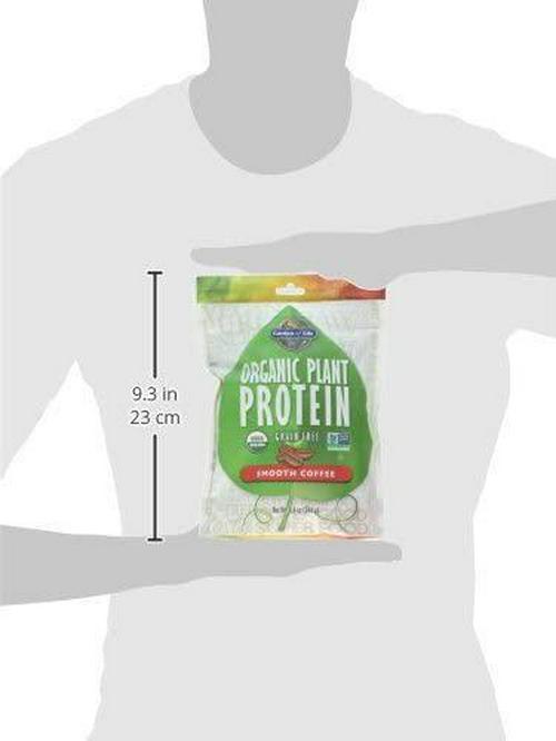 Garden of Life Organic Plant Protein Smooth Coffee Powder, 10 Servings - Vegan, Grain Free and Gluten Free Plant Based Protein Shake with Arabica Coffee, 1 Billion CFU Probiotics and Enzymes, 15g Protein