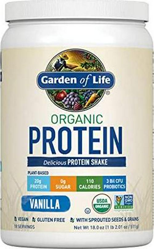 Garden of Life Organic Protein Shake Powder, Vanilla Flavor
