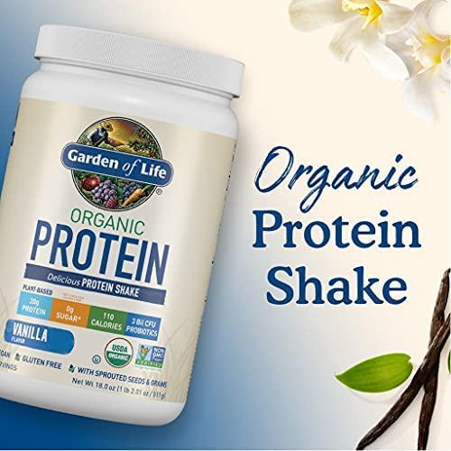 Garden of Life Organic Protein Shake Powder, Vanilla Flavor