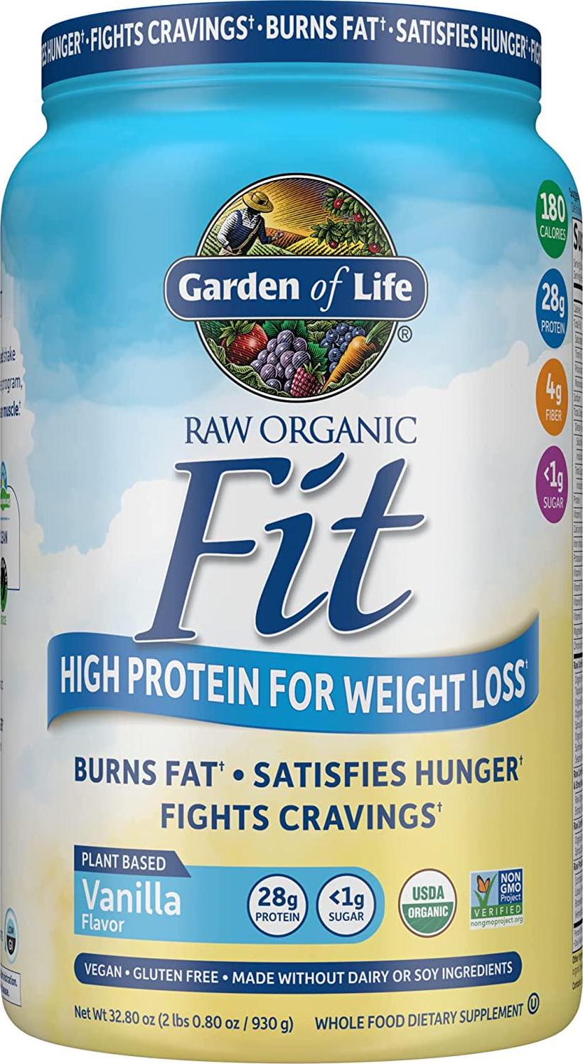 Garden of Life Organic Meal Replacement - Raw Organic Fit Vegan Nutritional Shake for Weight Loss, Vanilla, 32.2oz (2lbs / 913g) Powder