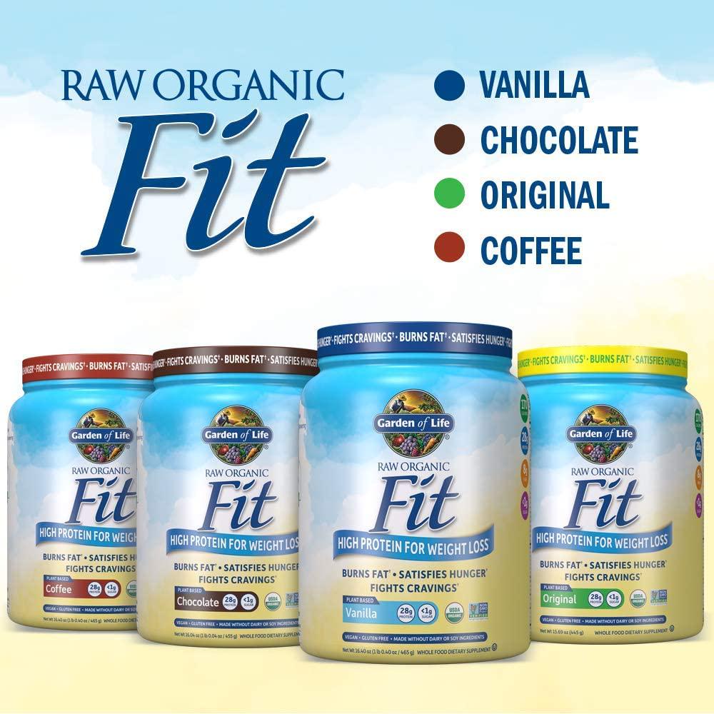 Garden of Life Organic Meal Replacement - Raw Organic Fit Vegan Nutritional Shake for Weight Loss, Vanilla, 32.2oz (2lbs / 913g) Powder