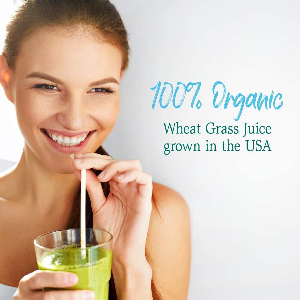 Garden of Life Raw 100% Organic Perfect Food USA Wheat Grass Juice - Green Superfood Powder, 60 Servings - Stevia and Gluten Free, Non-GMO, Vegan, Whole Food Dietary Supplement, 8.46 Oz