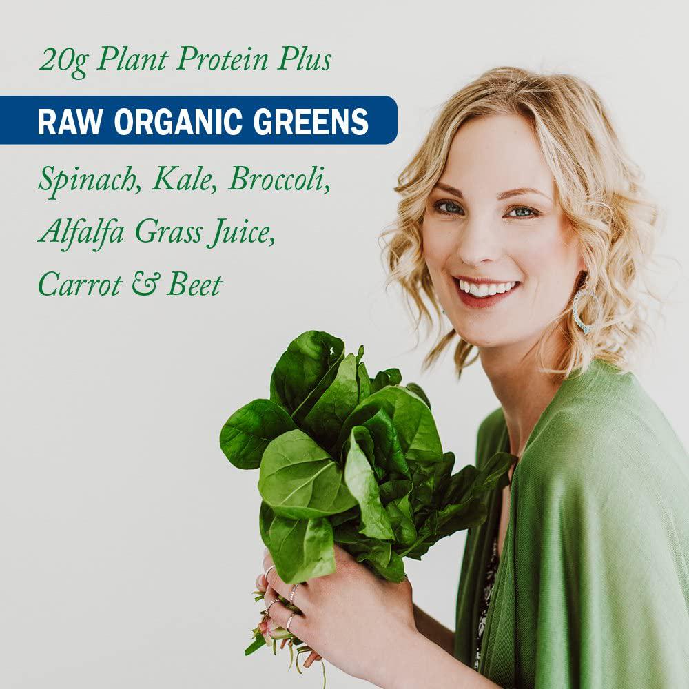 Garden of Life Raw Organic Protein and Greens - Vanilla - Vegan Protein Powder for Women and Men, Plant Protein, Pea Protein, Greens and Probiotics - Dairy Free, Gluten Free Low Carb Shake, 10ct Tray
