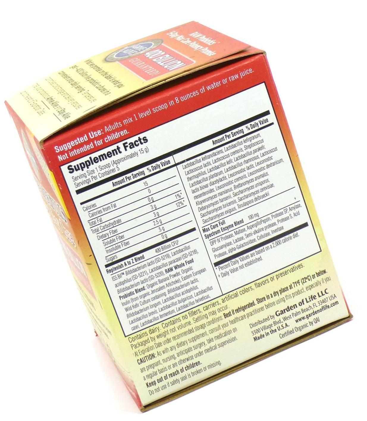 Garden of Life - Raw Probiotics 5-Day Max Care 34 Probiotic Strains - 2.4 oz. by Garden of Life