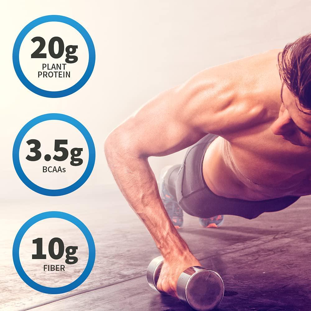 Garden of Life SPORT Protein Bars, Organic Plant Based High Protein Bars - Chocolate Fudge, 20g Pure Protein per Bar, 3.5g BCAAs, 10g Fiber, Vegan, Organic, Non-GMO, Gluten Free, 12 Count