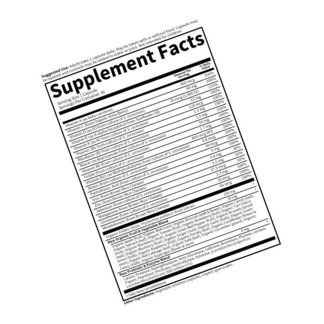 Garden of Life - Vitamin Code RAW One For Women - 30 Vegetarian Capsules