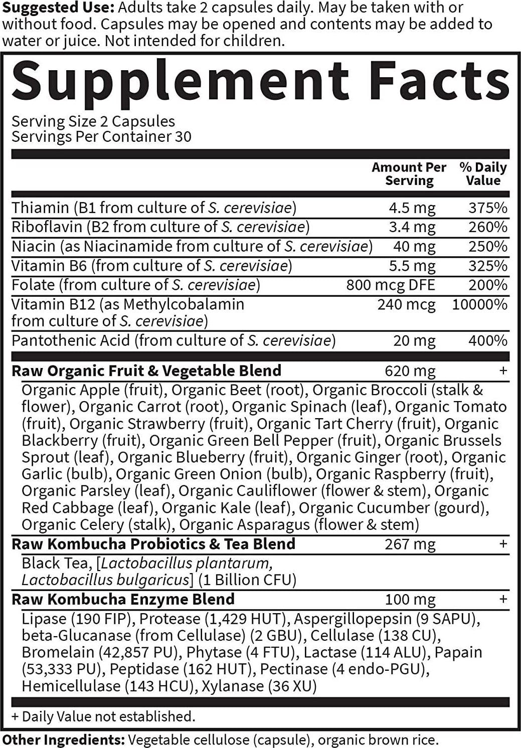 Garden of Life Vitamin Code RAW Kombucha Capsules-60 ct