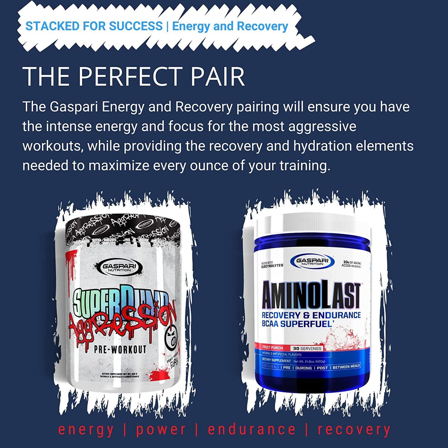 Gaspari Nutrition Amino Last, Muscle Recovery and Endurance Powder, BCAA, Peach Raspberry, 30 Serving